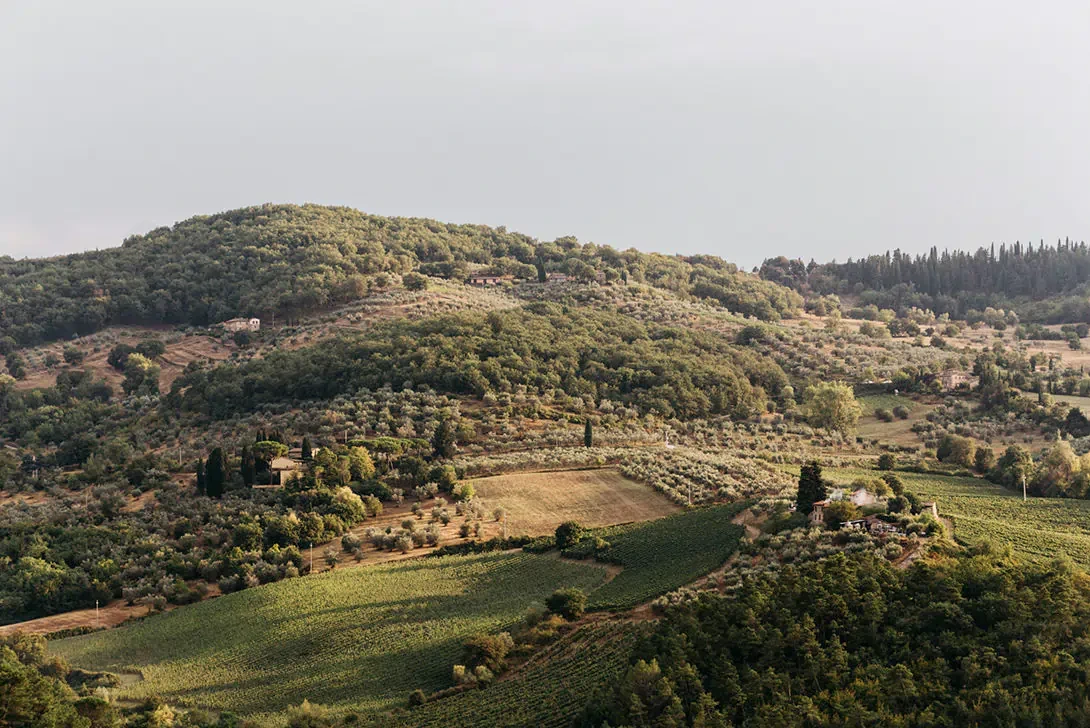Panorama of the Tuscan hills