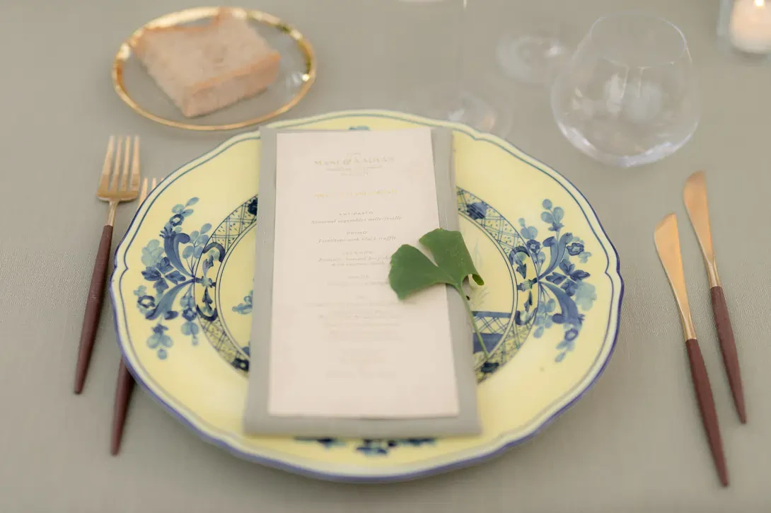 Detail of the table setting