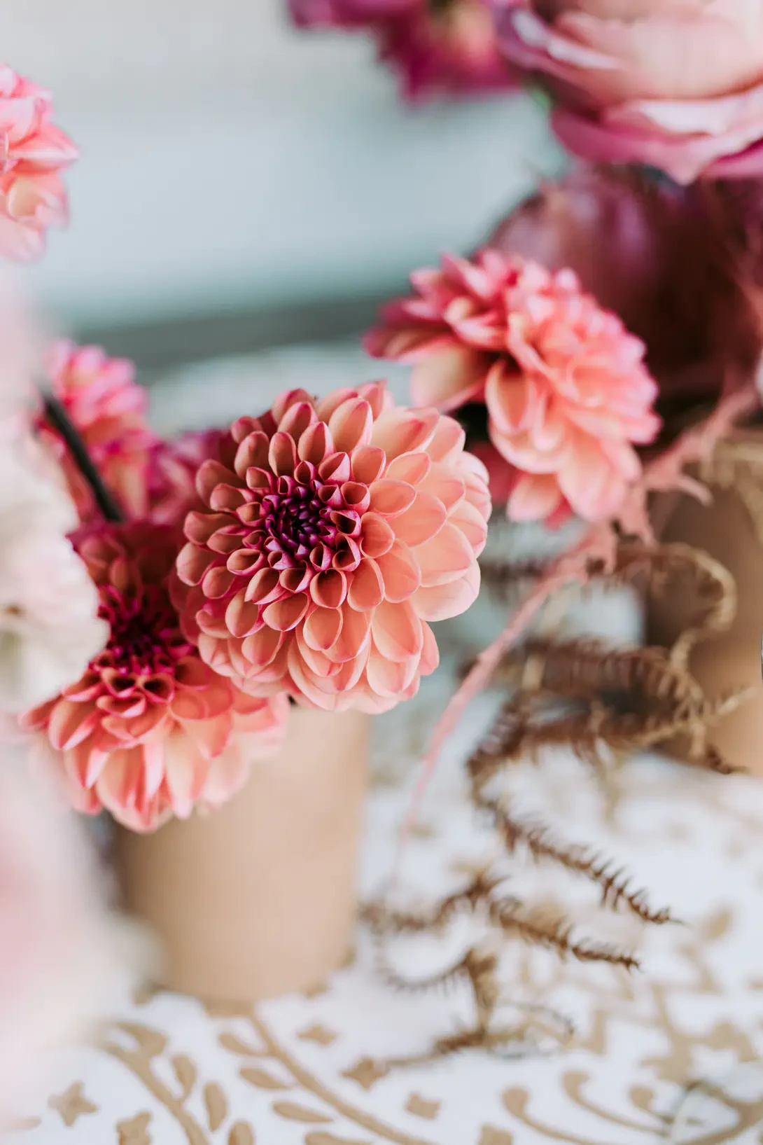 Pastel flowers for wedding in Italy