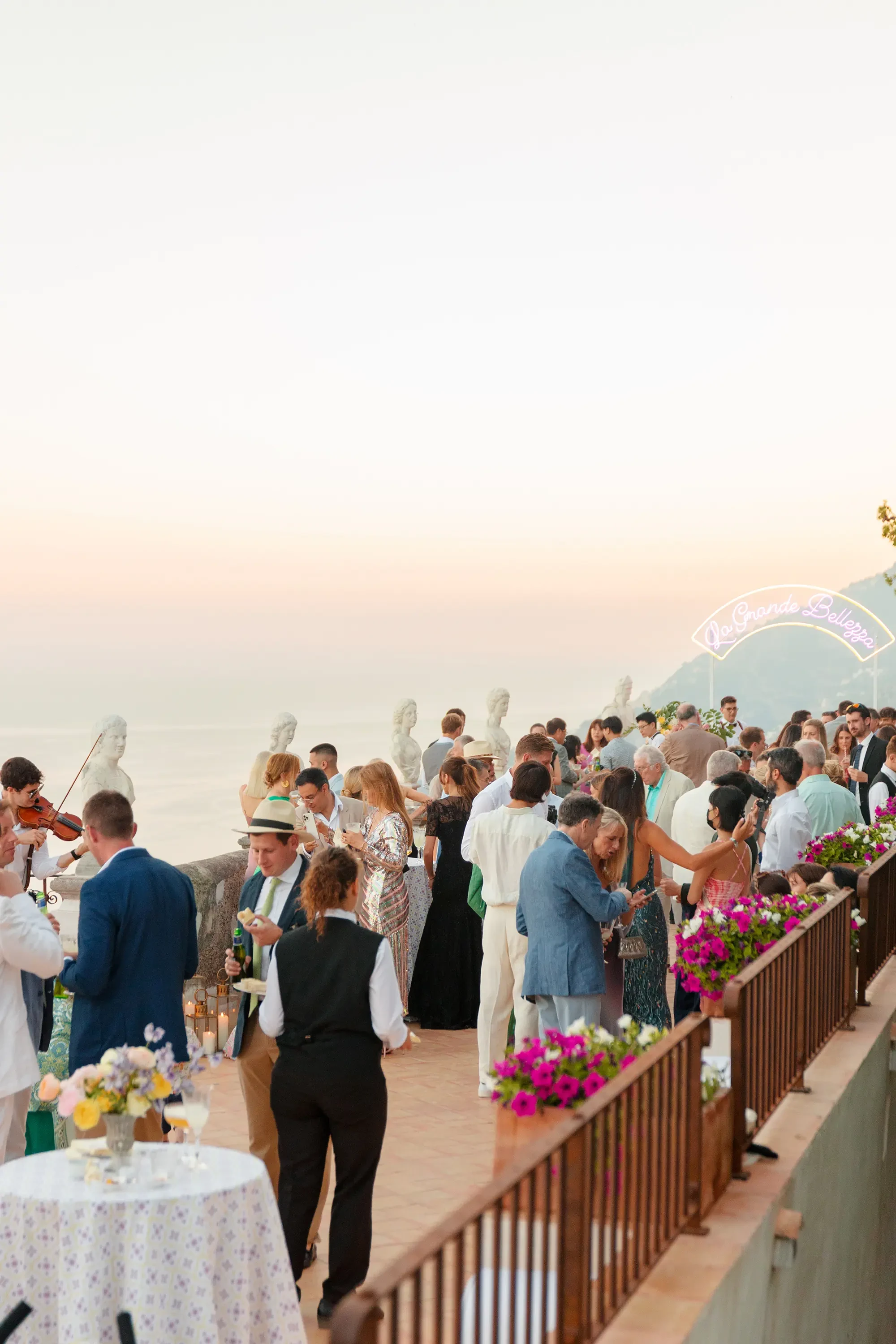 guests at cocktail party in Infinity Terrace