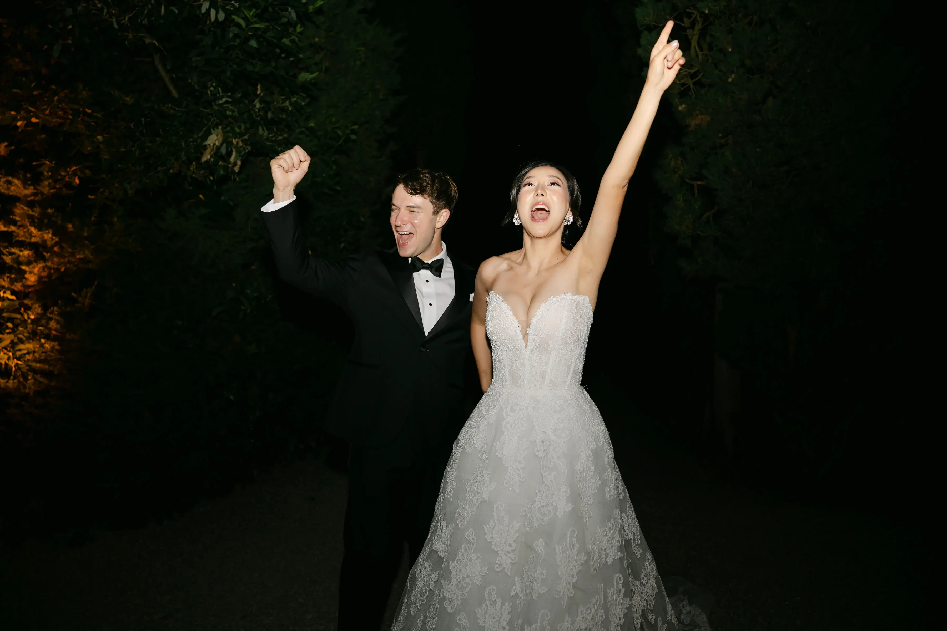 La Foce Tuscany Wedding Bride Groom Night Celebration