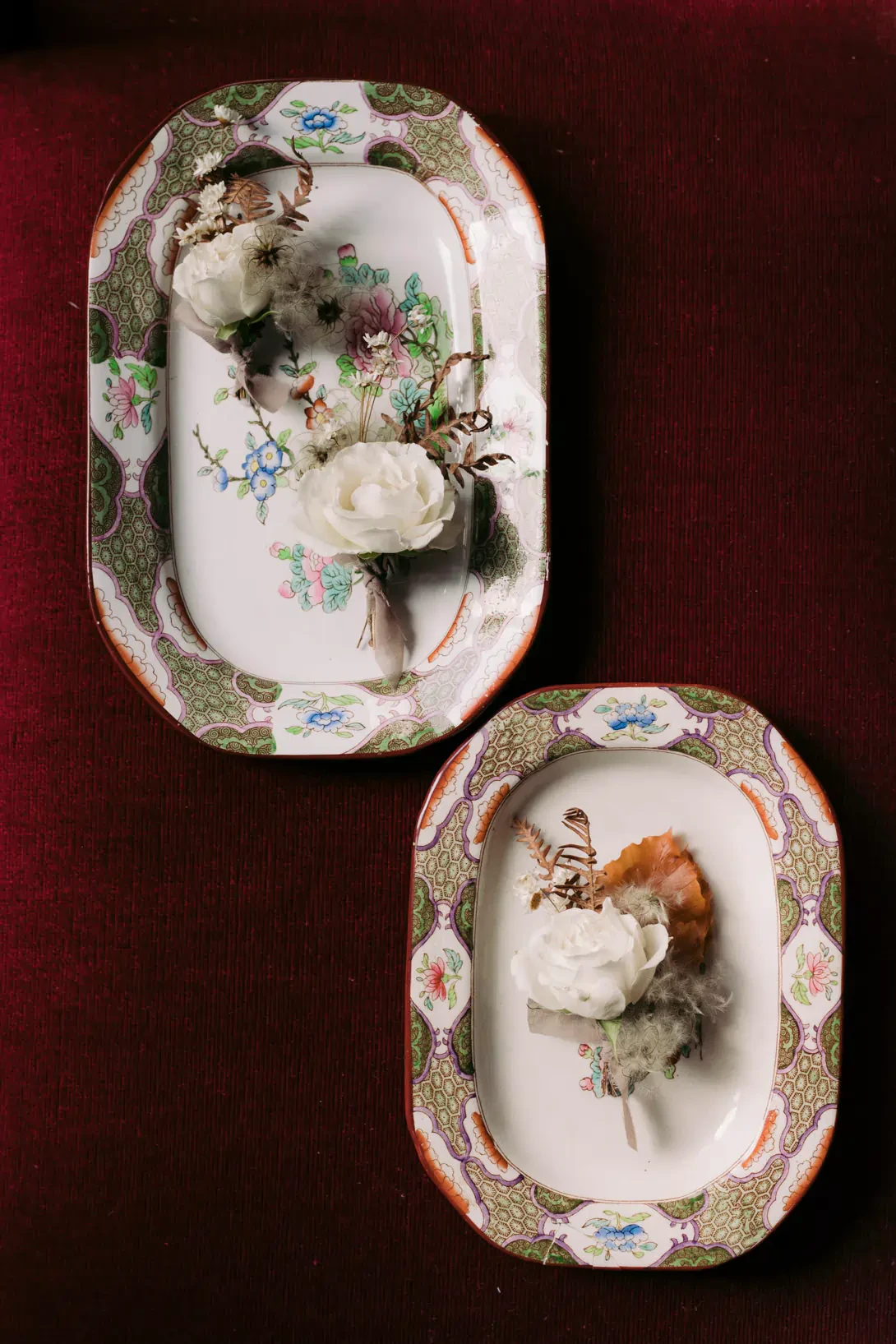 Boutonnieres with fall flowers