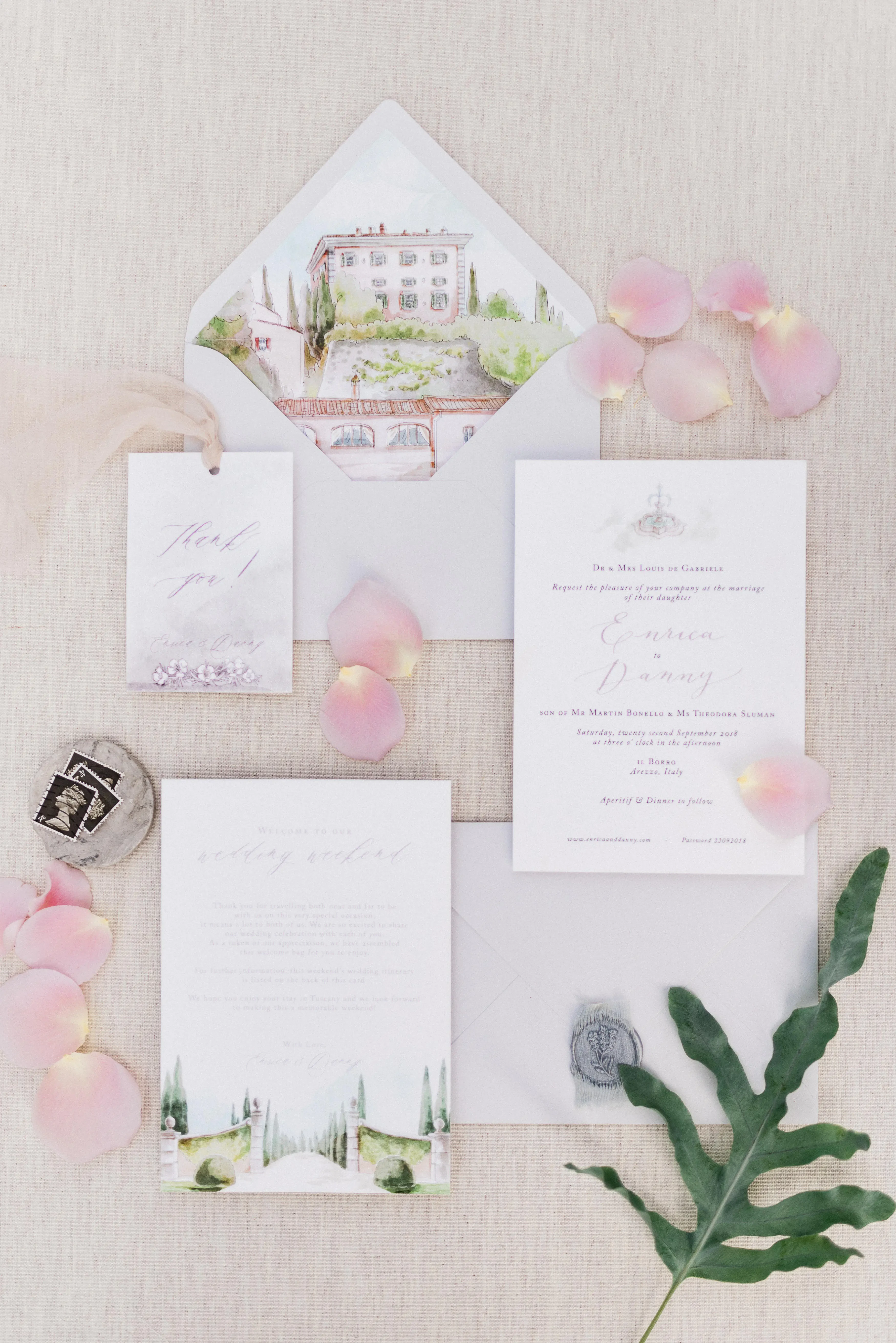Watercolor stationery