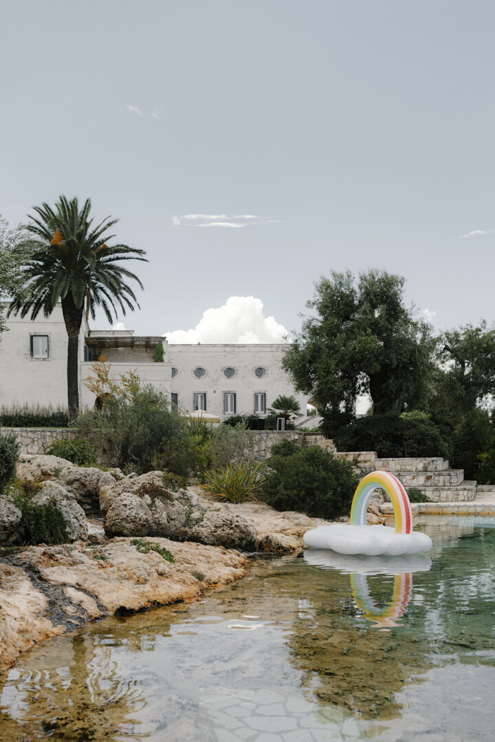 Garden pool of Masseria San Domenico