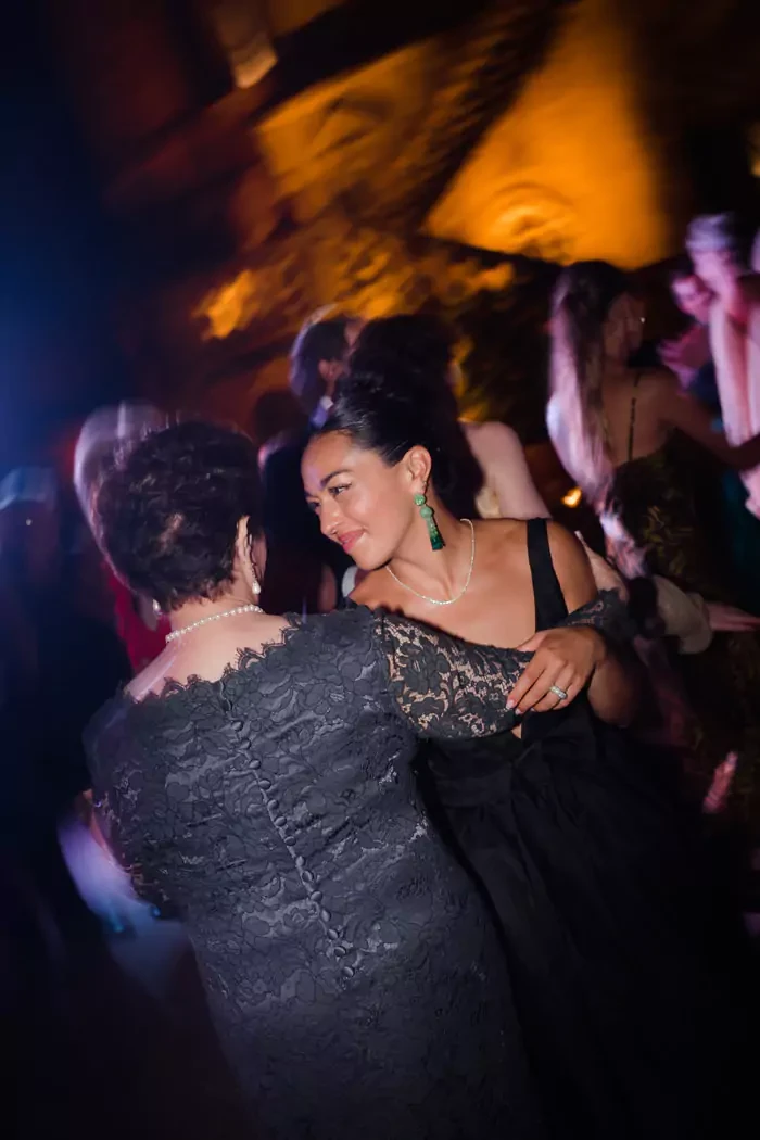 Guests dancing at the  party