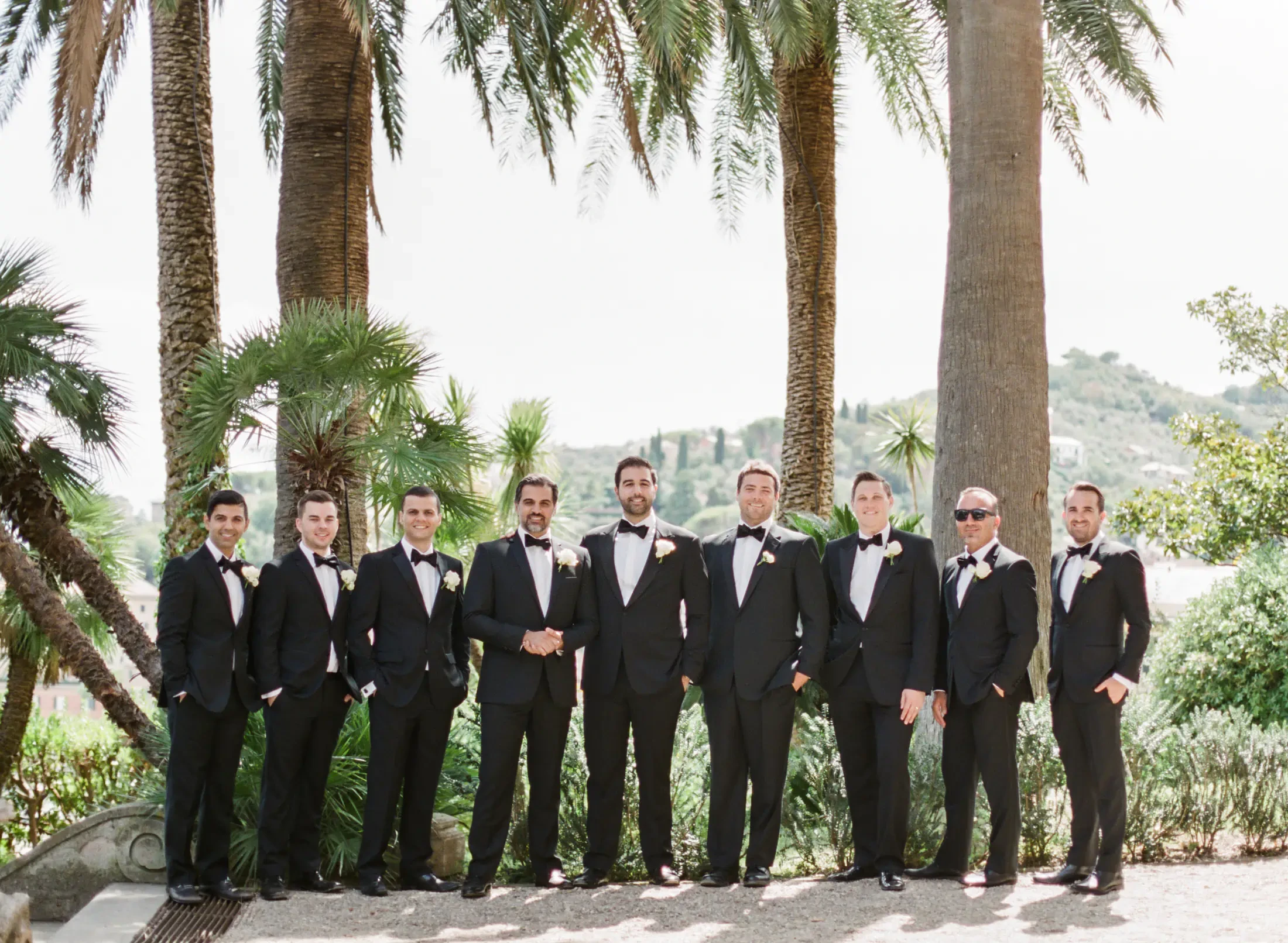 Groom and groomsmen before the ceremony