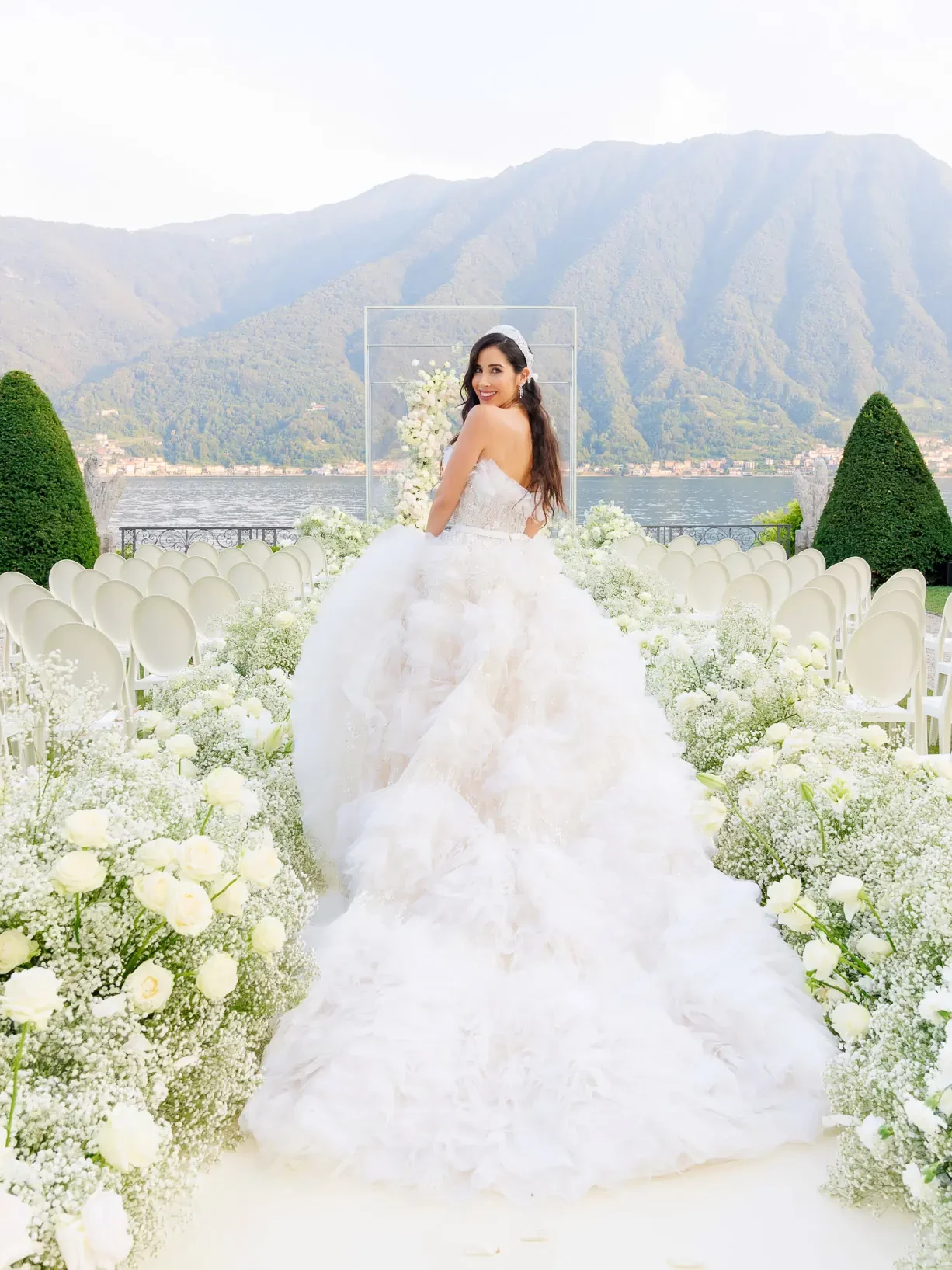 Bride portrait near the altar