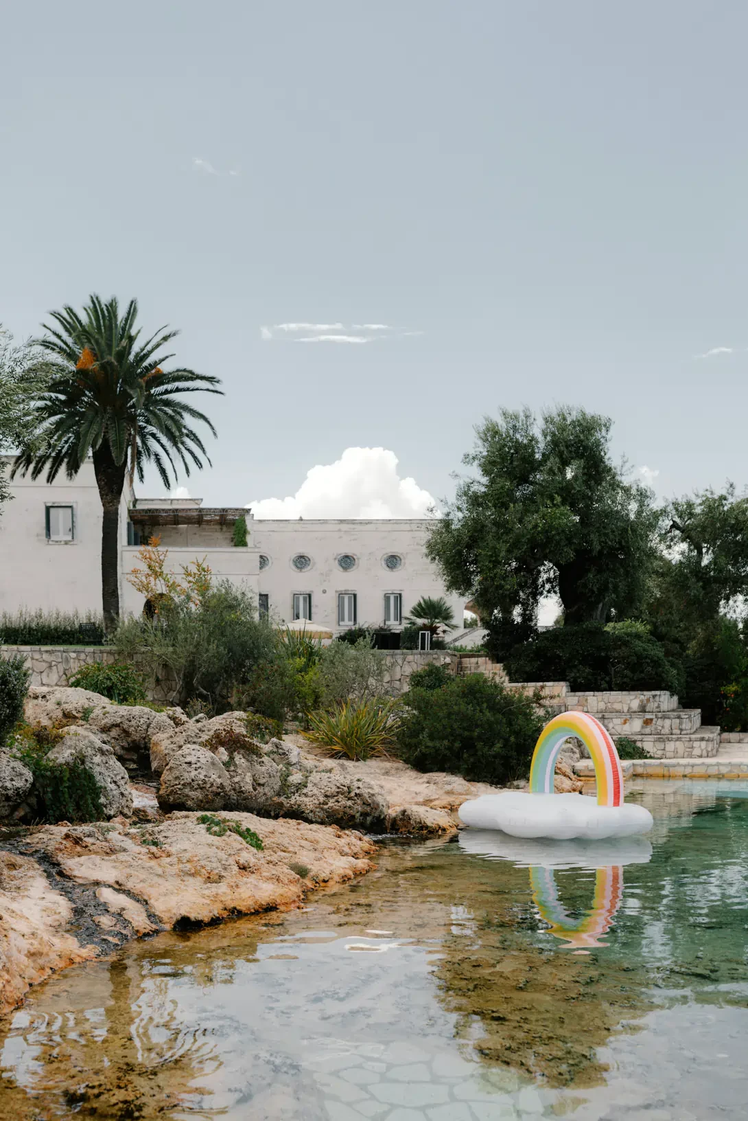 Garden pool of Masseria San Domenico