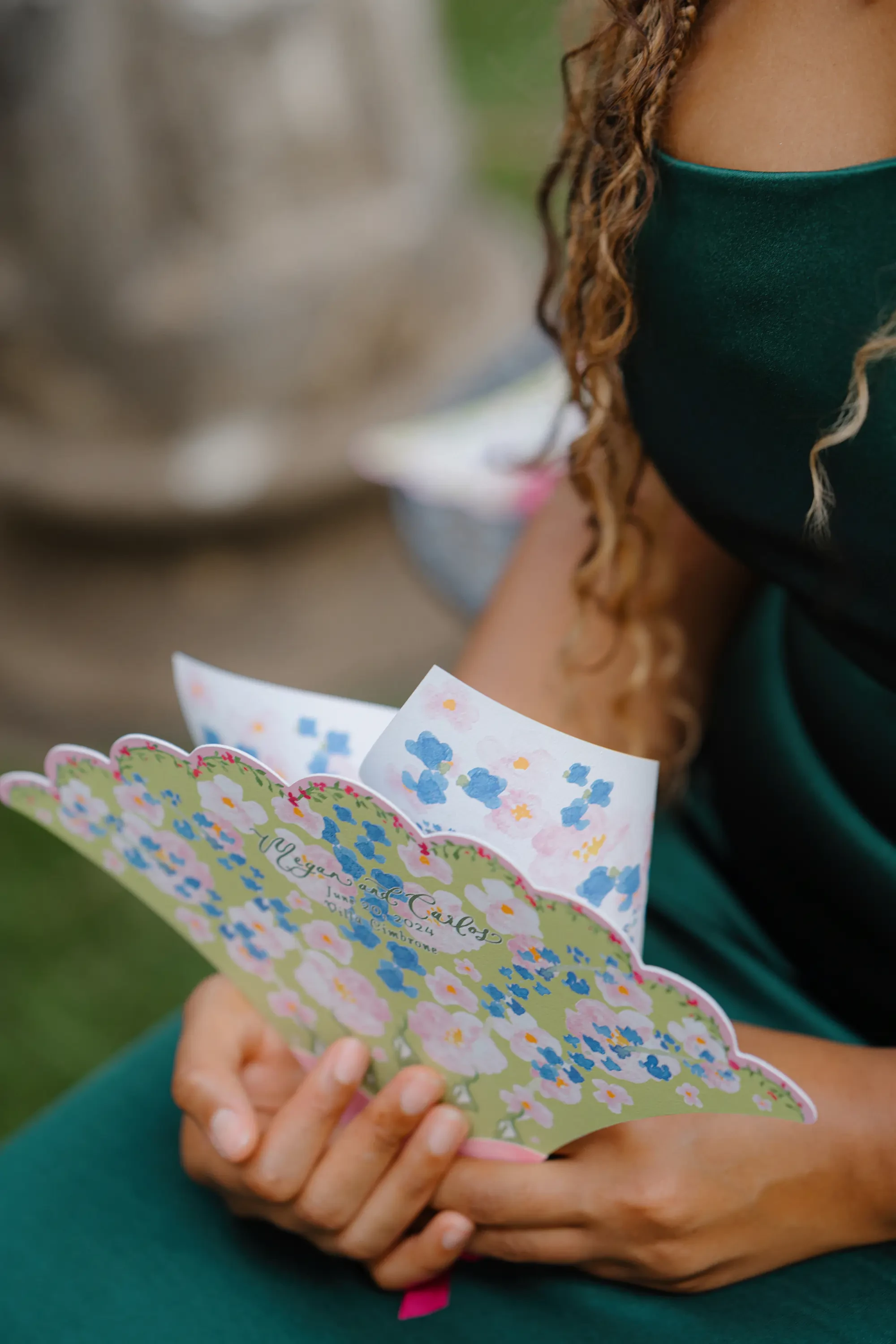 Villa Cimbrone custom wedding ceremony fan