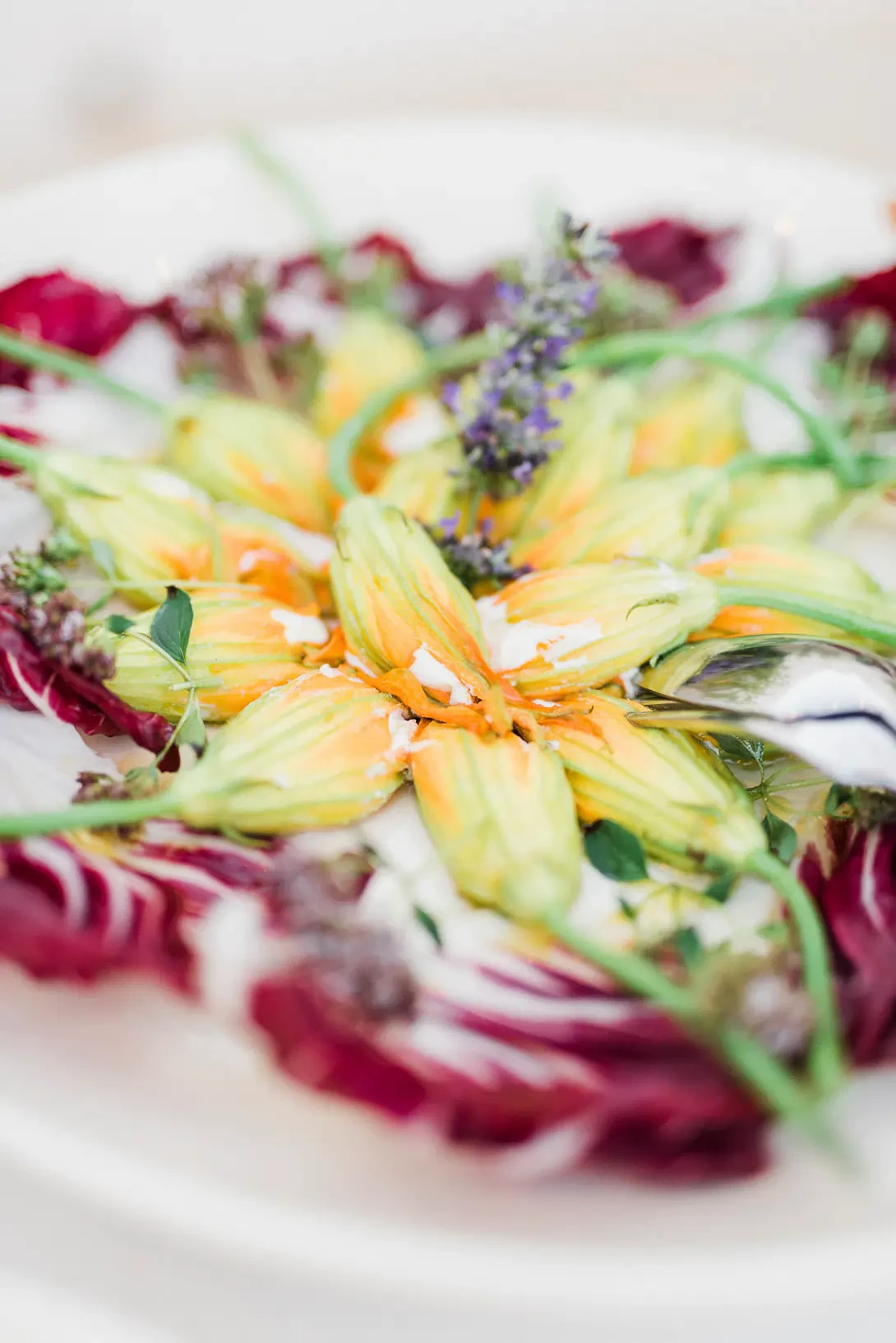 Plate with fresh vegetables