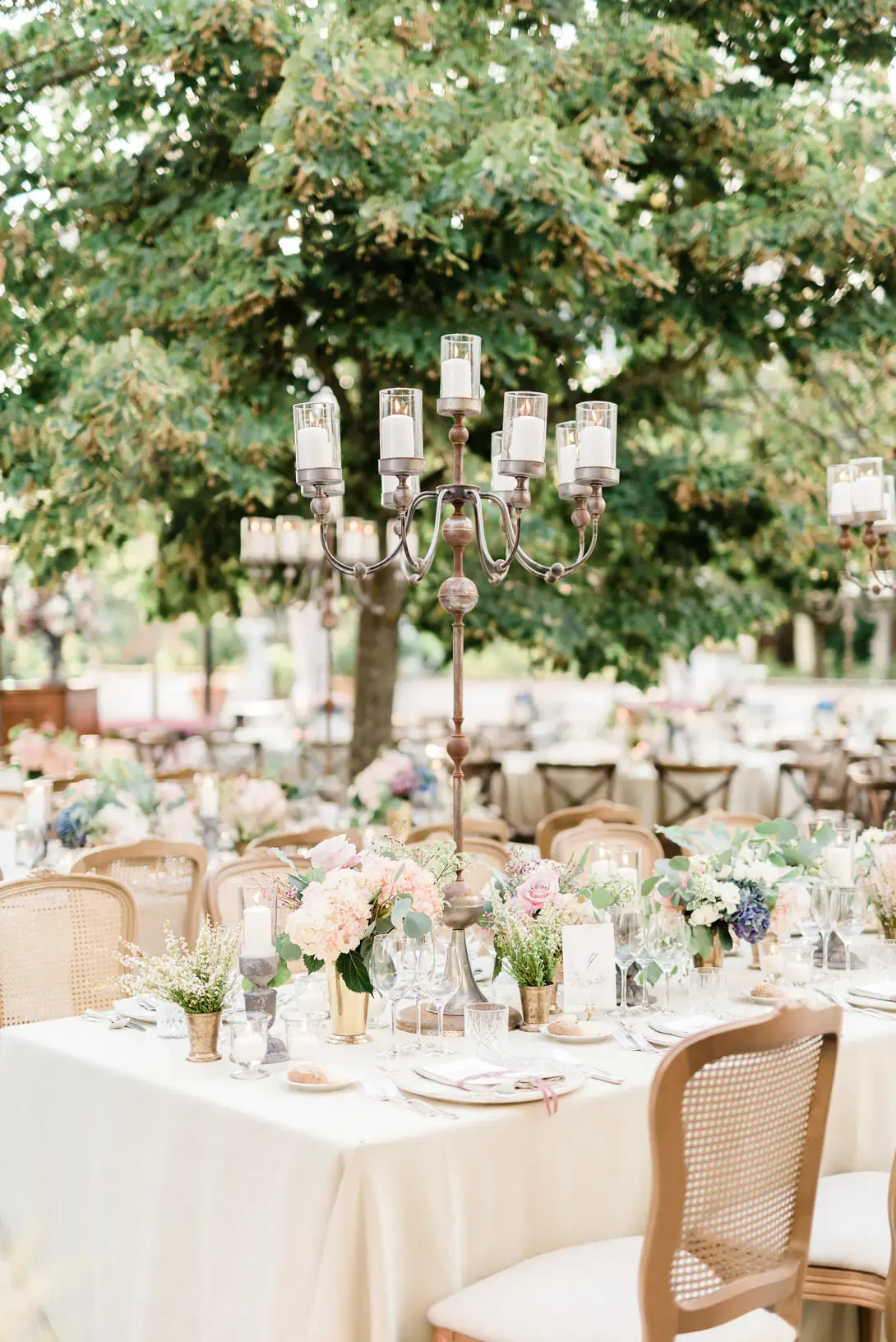 Flower decorations for wedding reception