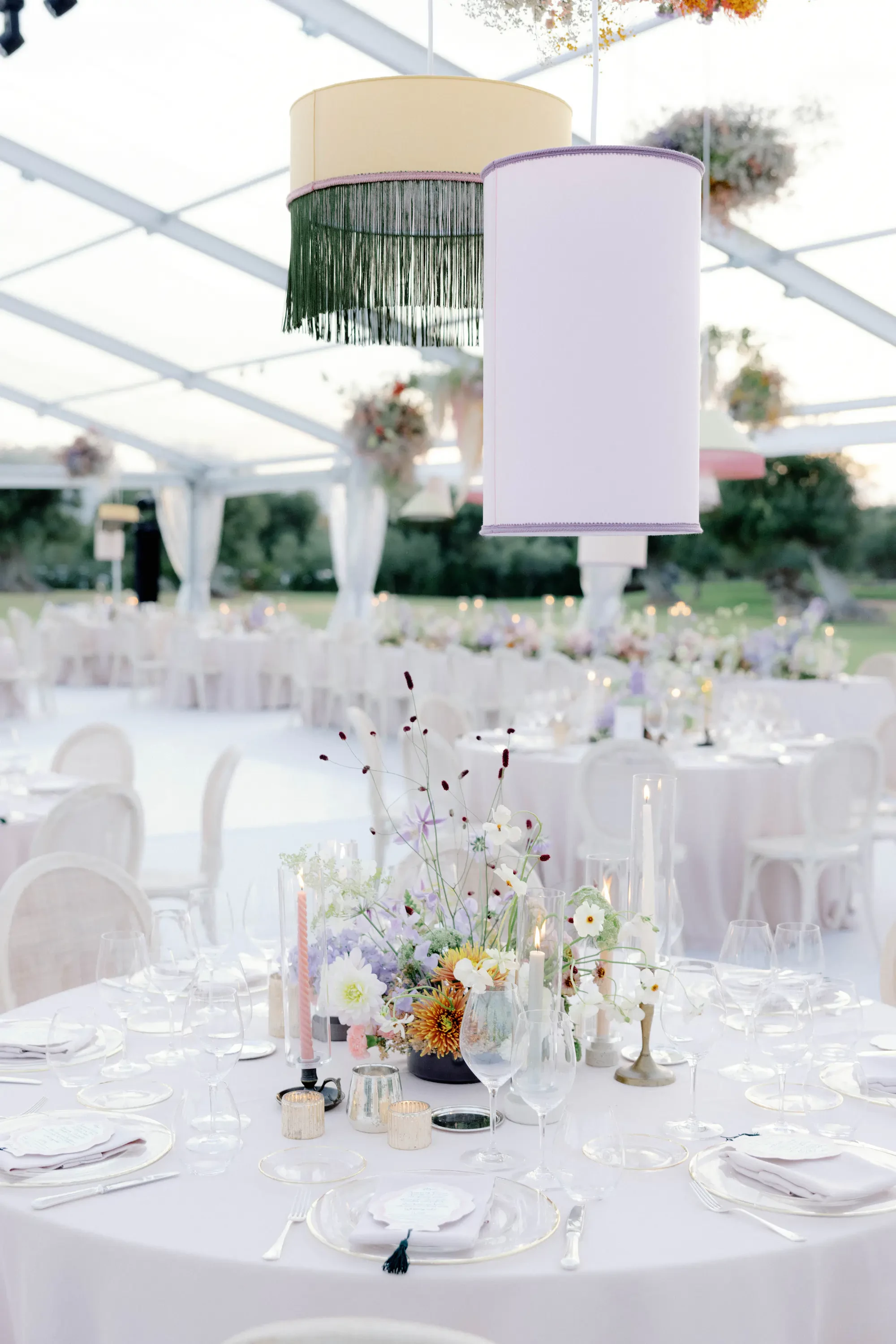 Puglia Masseria Wedding Reception Round Table Decor