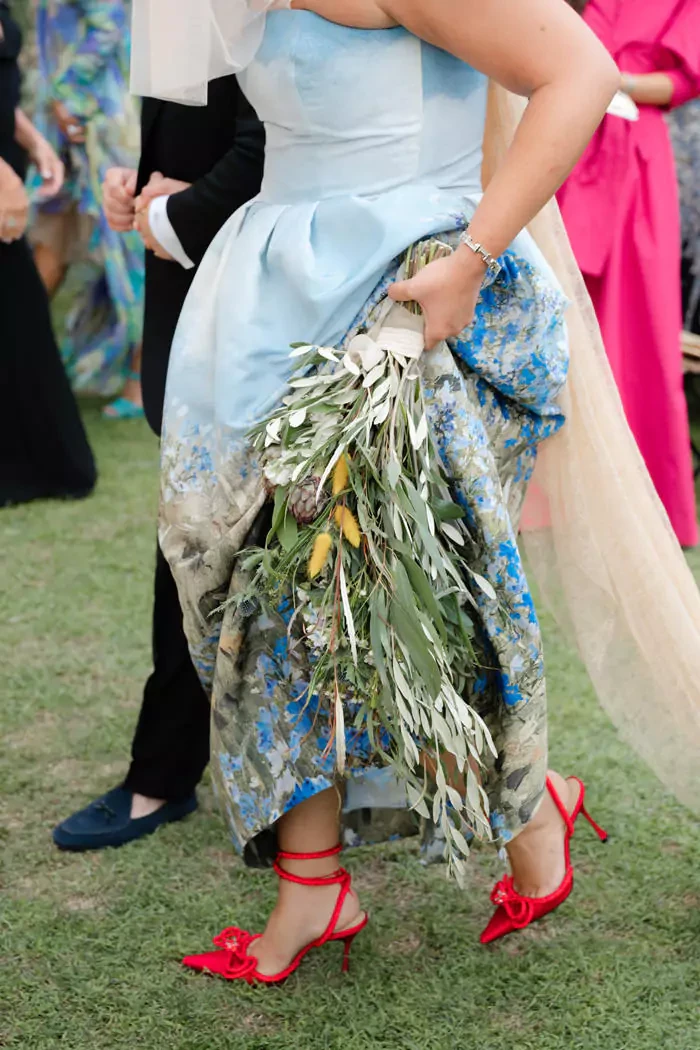 Bridal gown in Bloom at Villa Cetinale