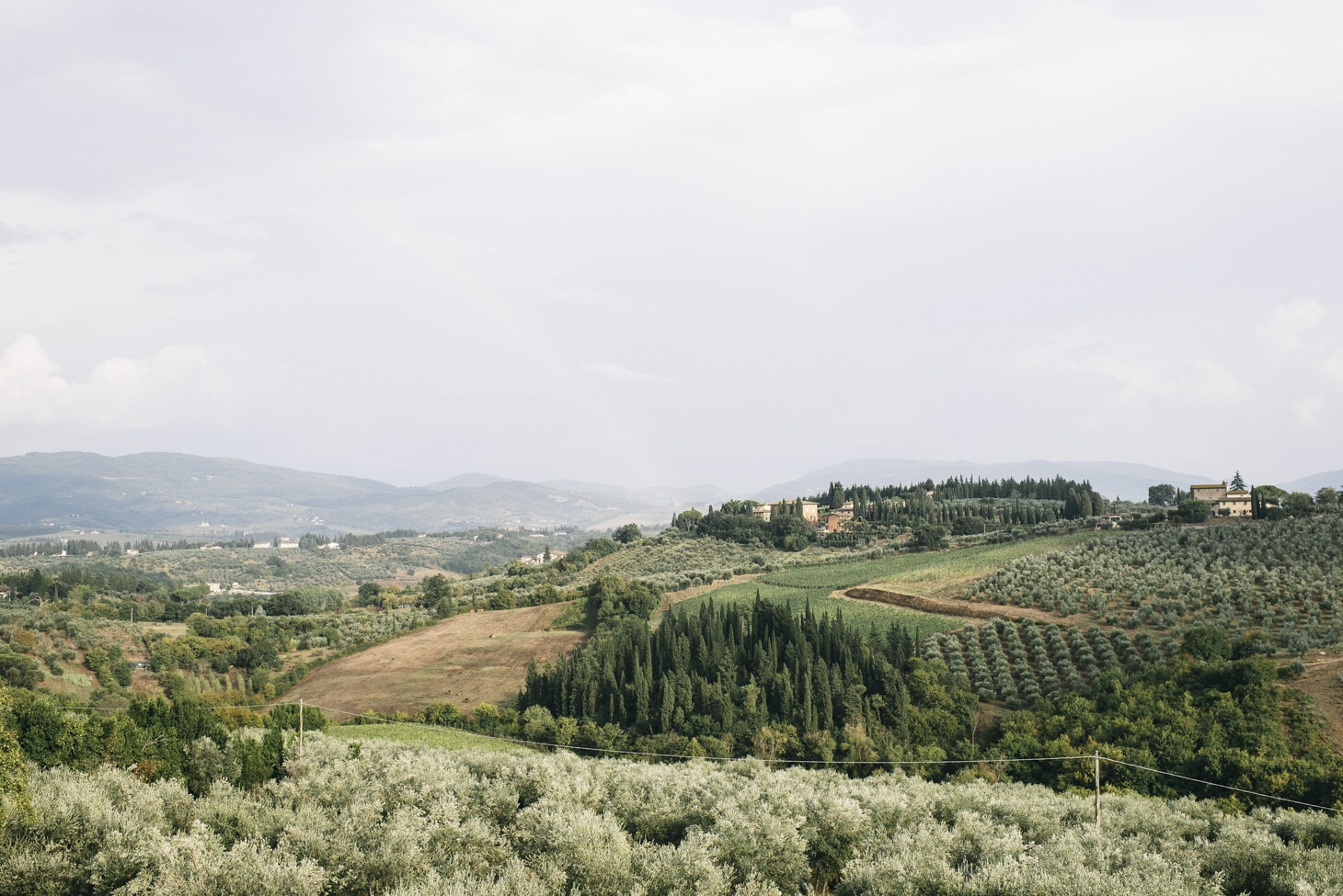 Panorama of the countryside near Florence