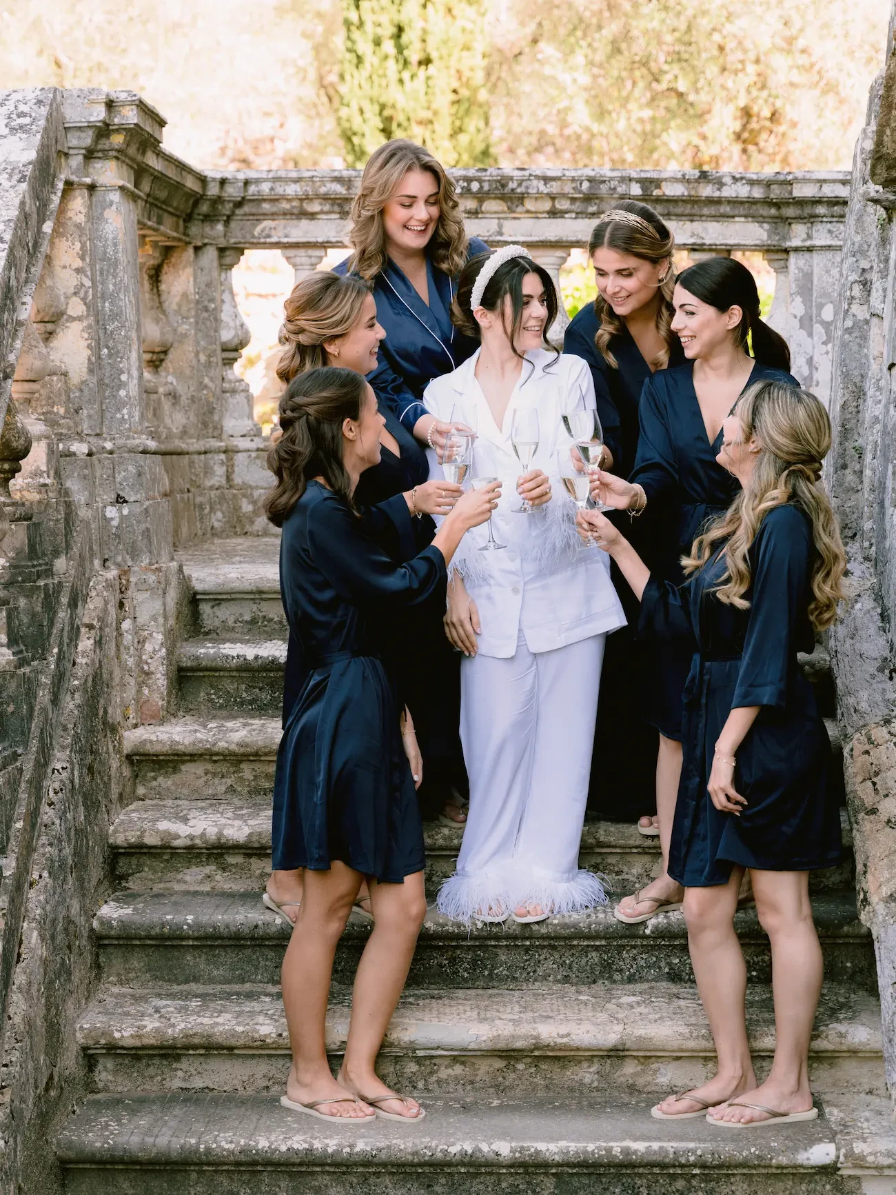 bride and bridesmaid portrait before the wedding ceremony