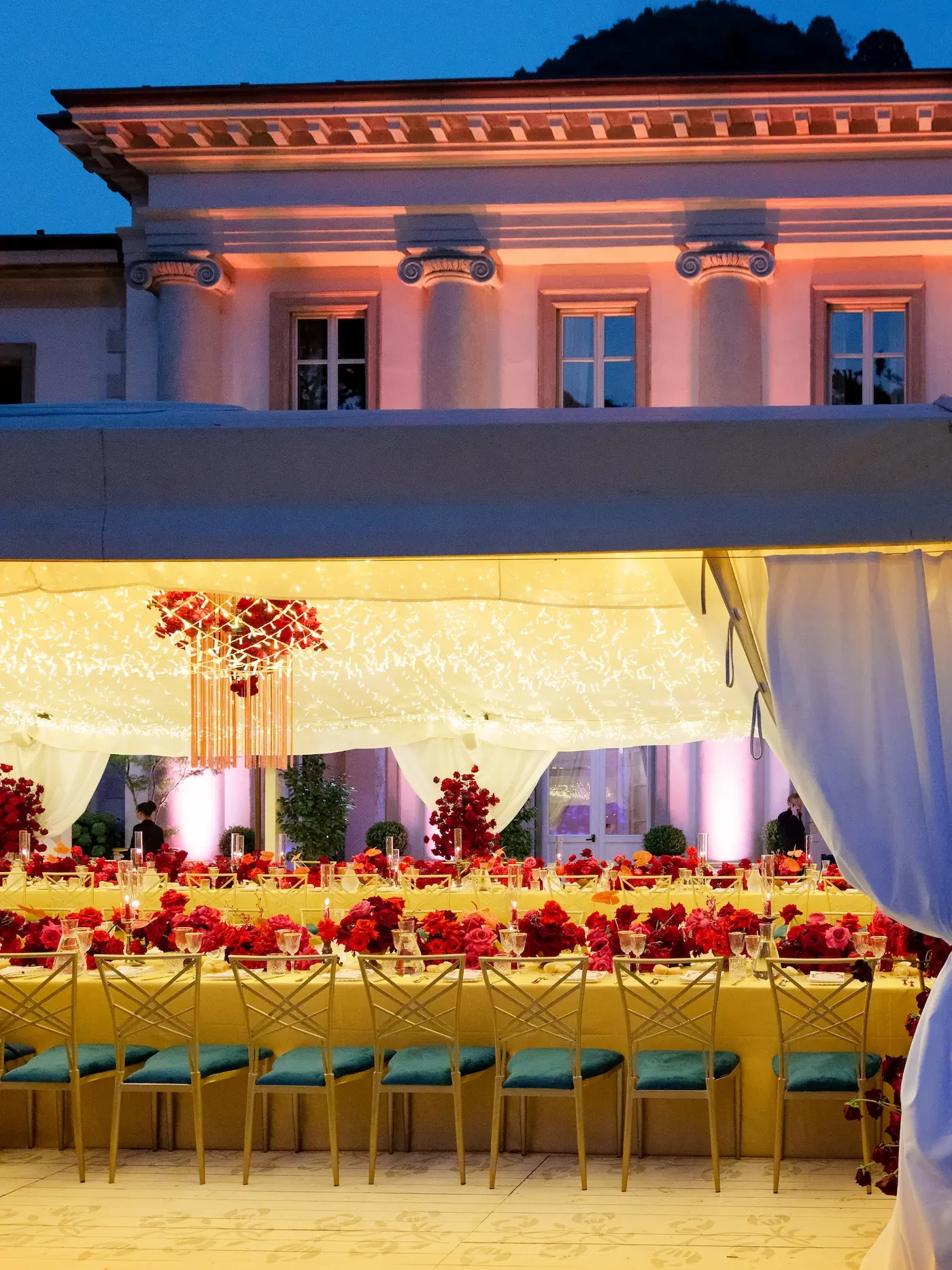 Sangeet welcome dinner tableset