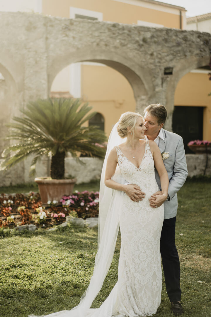 Bridal couple in Ravello