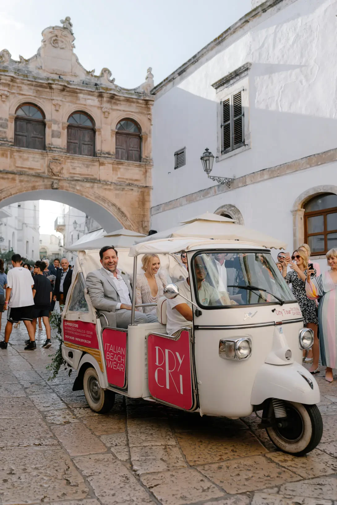 Ape Car for the bridal couple