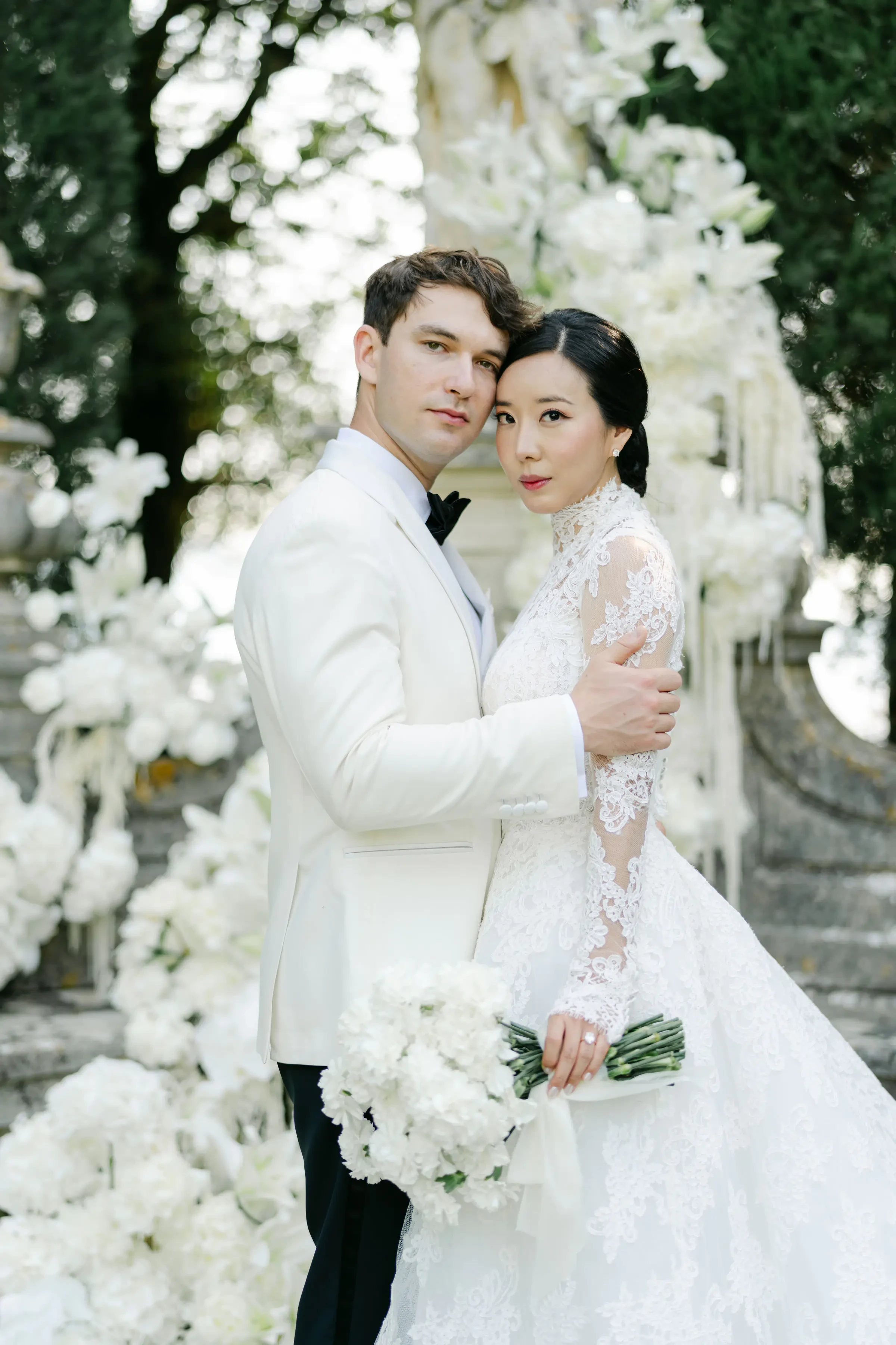 Bride And Groom Close Up Wedding Portrait