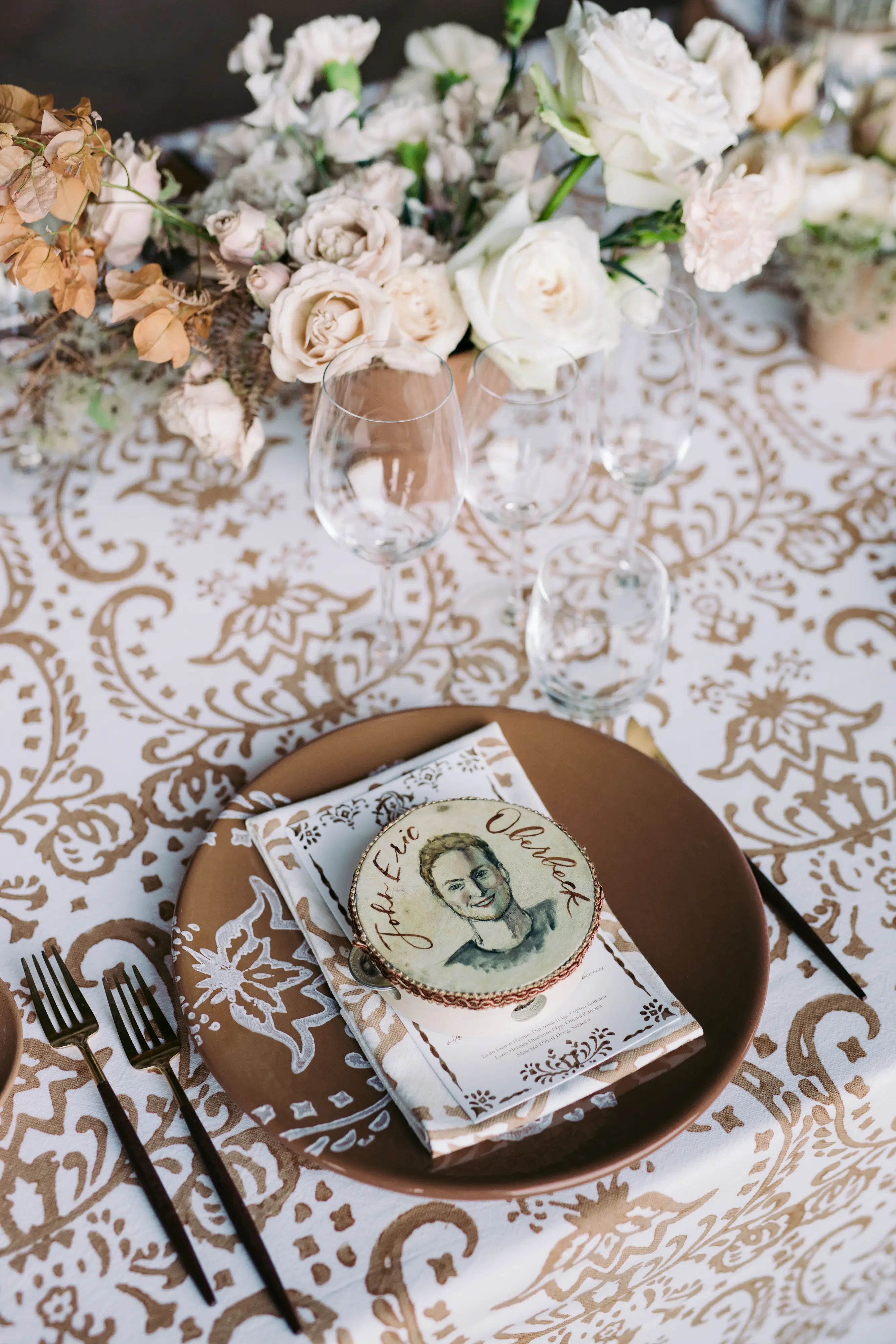 Place setting for Ravello wedding
