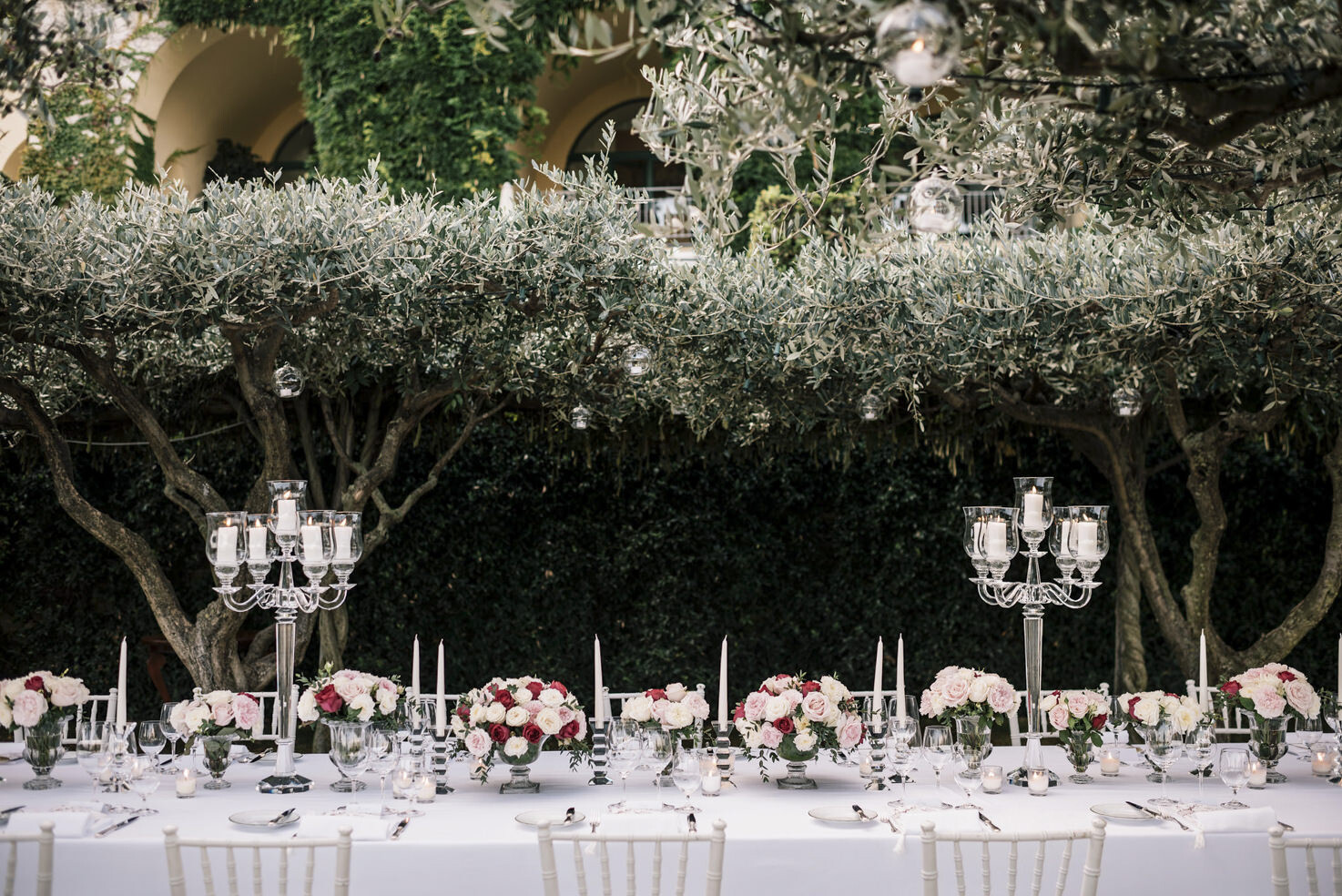 Flowers for wedding reception in Ravello