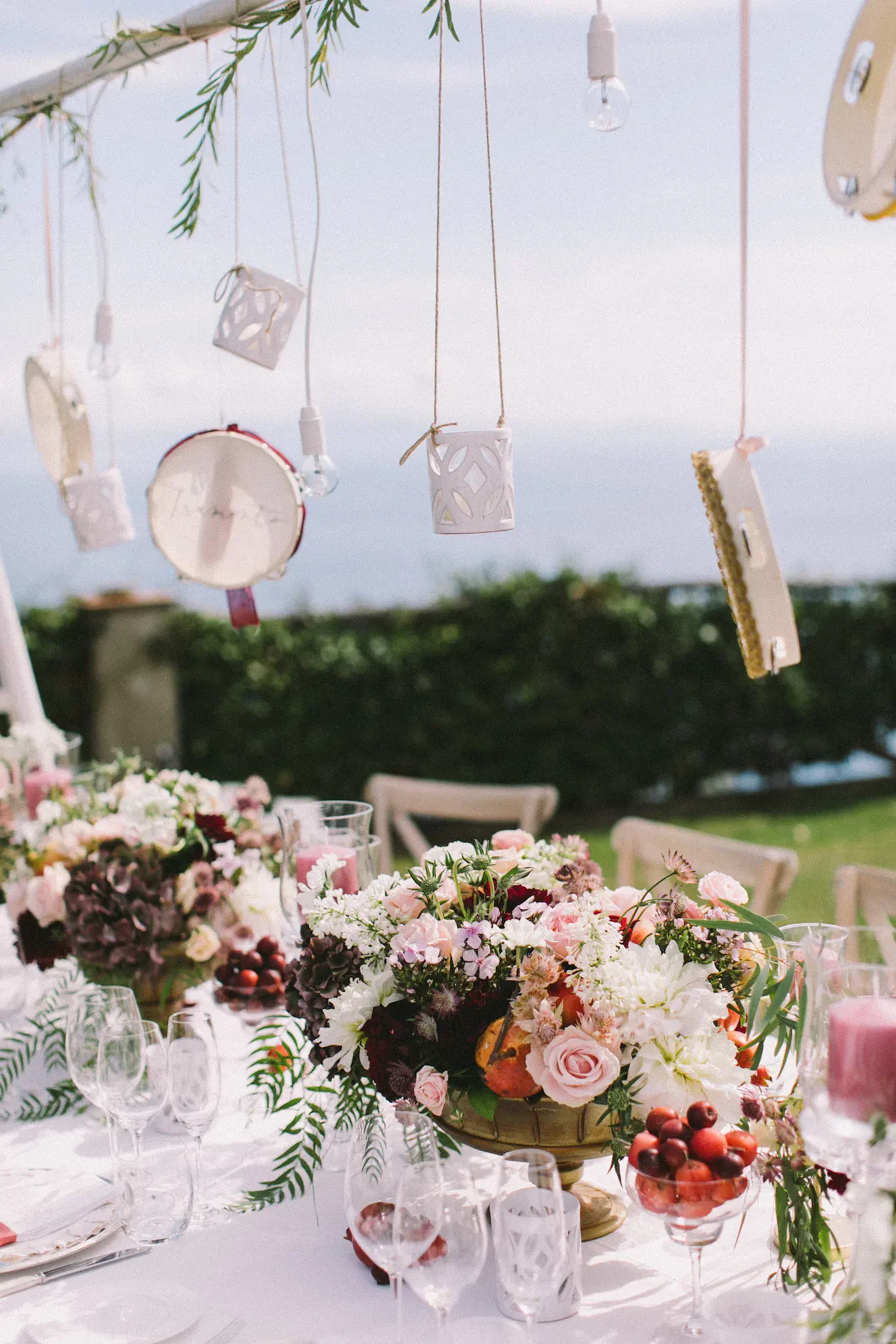 Flower decorations for wedding in Ravello