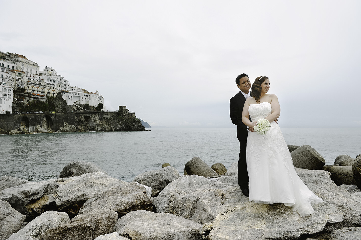 Tanya and Kenneth, civil wedding in Positano