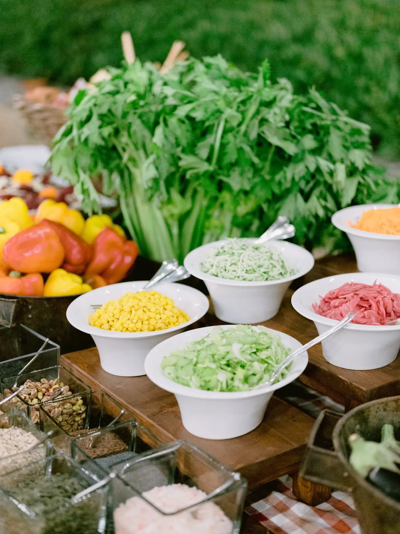 freshly cut vegetables for welcome dinner at Tenuta Bichi Borghesi in siena