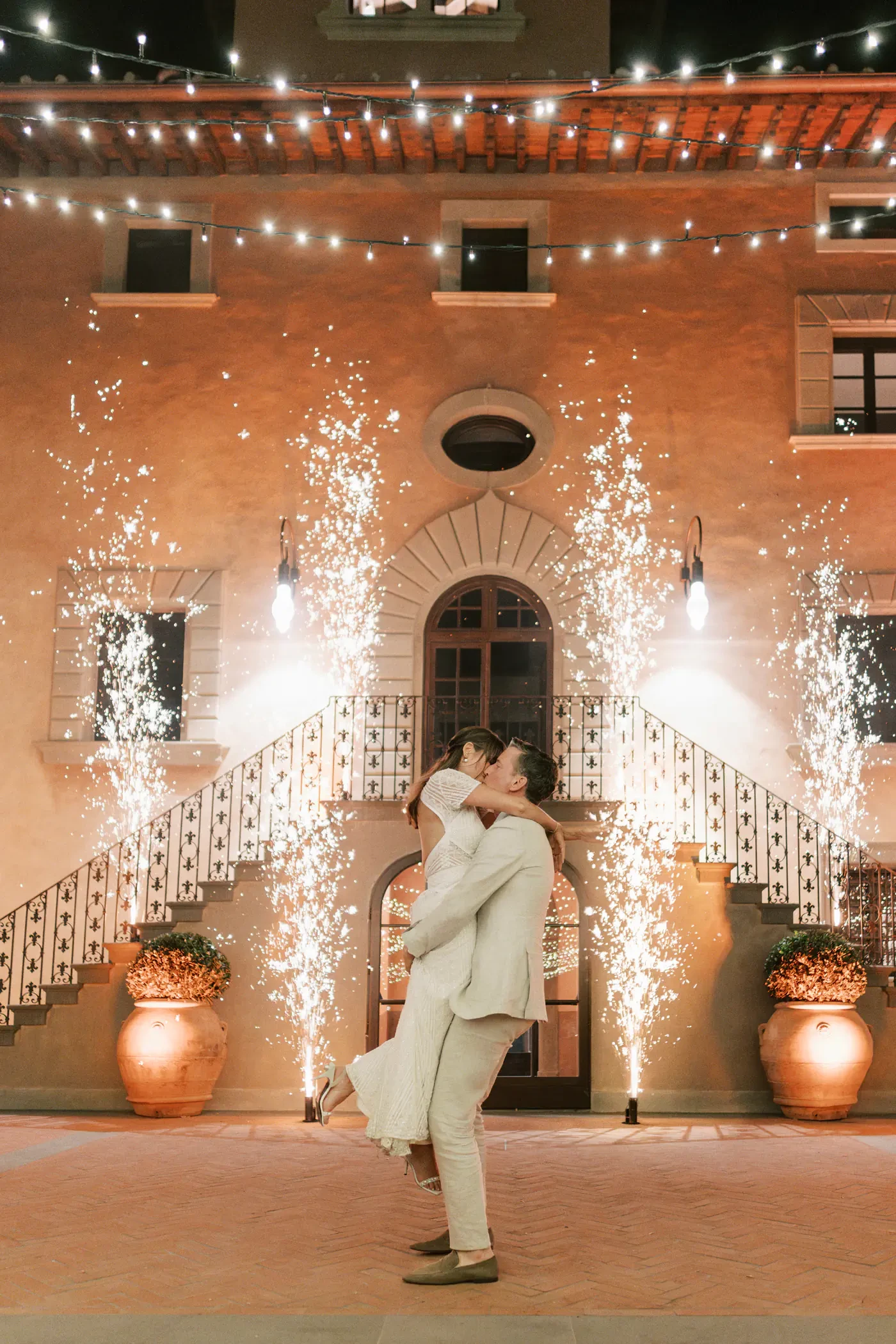 Kiss Wedding Sparklers Night