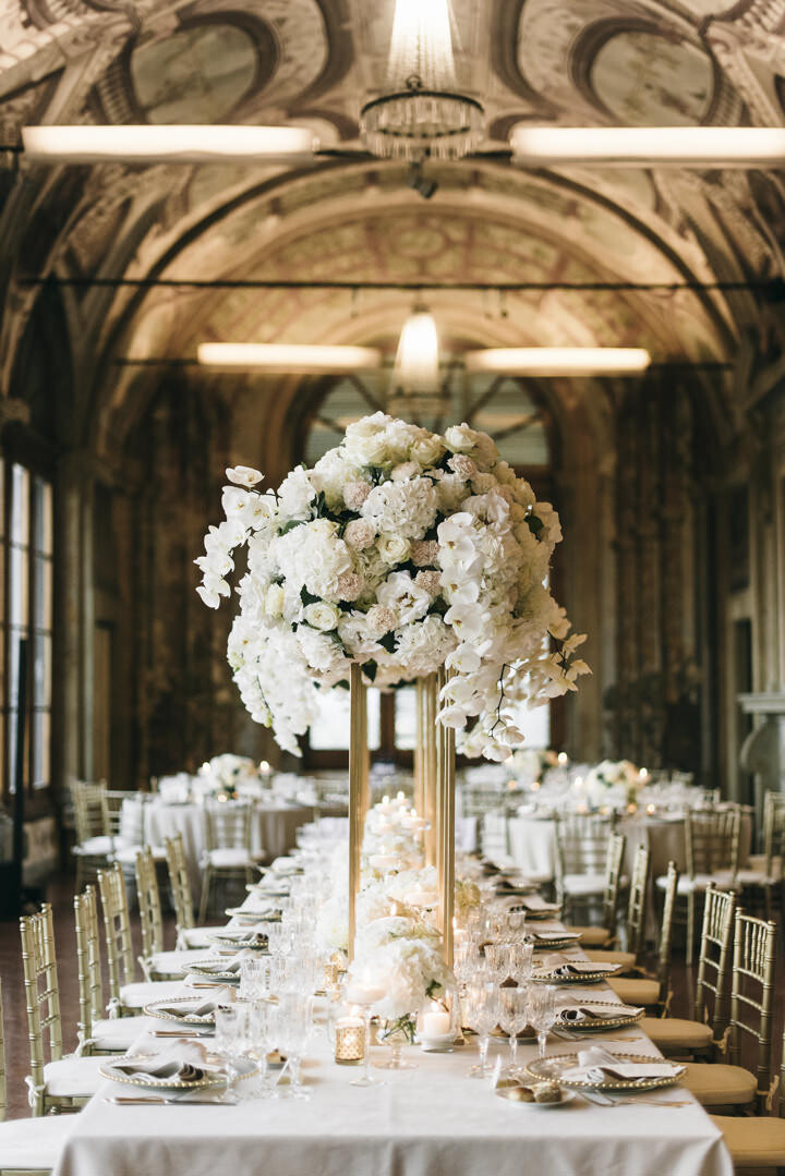 Wedding banquet at Villa Corsini