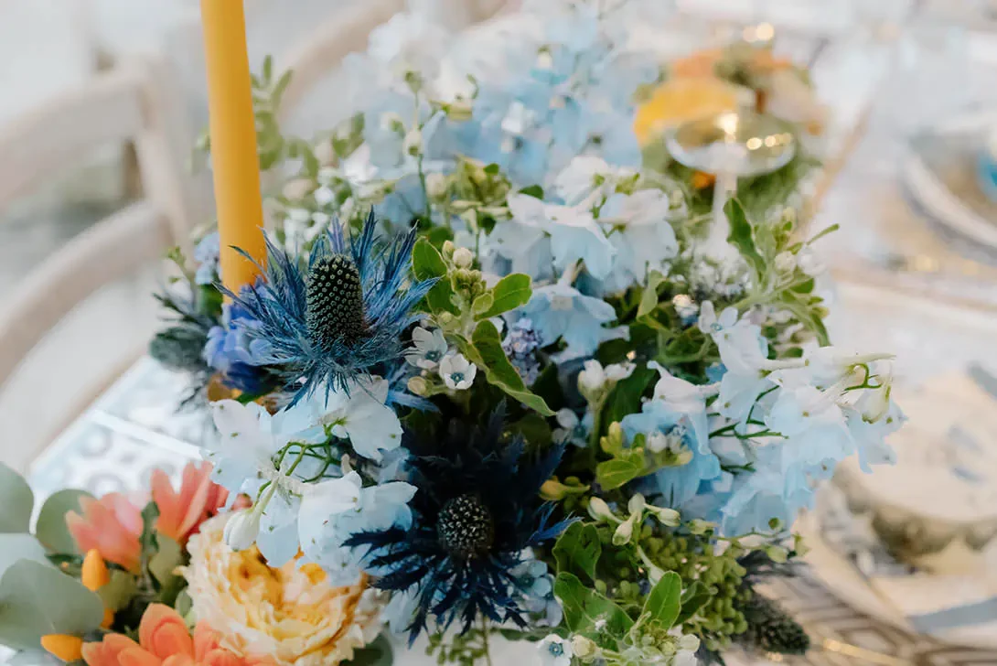 Decorations in blue tones