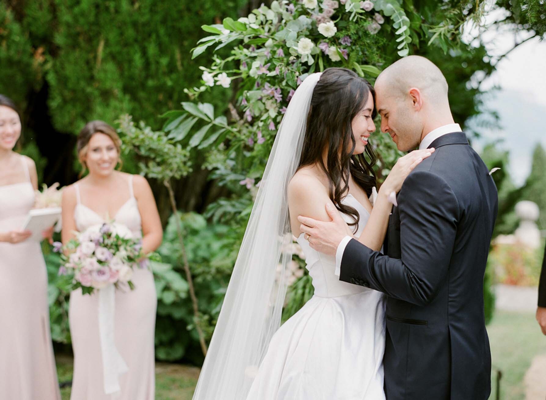 Pastel enchanted garden wedding at Villa Cimbrone, Ravello, Amalfi Coast